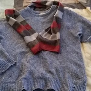 Wool Vintage LLBean sweater w/scarf